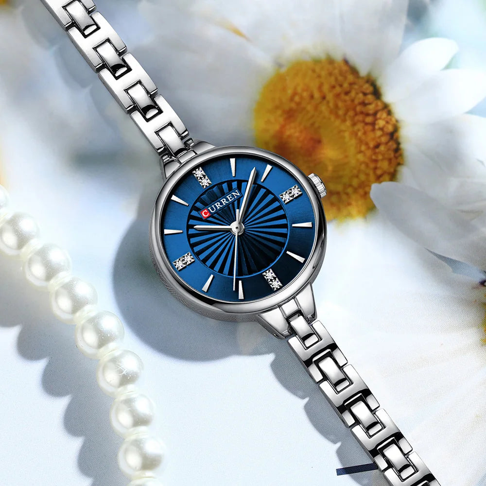 CURREN Luxury Brand Watch for Women Waterproof Diamond Elegant Ladies Watch Original Quartz Women's Watches Bracelet Gifts 2024