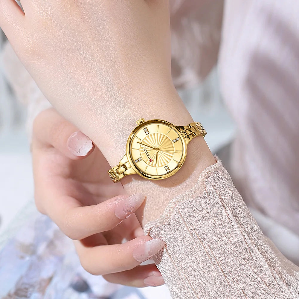 CURREN Luxury Brand Watch for Women Waterproof Diamond Elegant Ladies Watch Original Quartz Women's Watches Bracelet Gifts 2024
