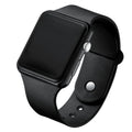Simple Digital Watch for Men Women Fashion Sport LED Electronic Watch Black Silicone Wristband Casual Mens Watch Reloj Hombre