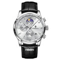 LIGE Luxury Fashion Women Watch Leather Strap Waterproof Casual Sport Quartz Wristwatch 24 hour Moon Phase Clock Watch for Women