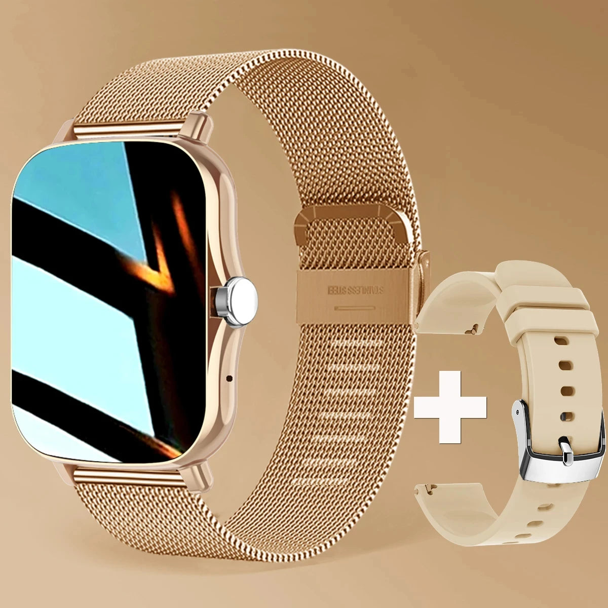 Fashion Smart Watch Plus 1.55 HD For Men And Women App Control BT Call Health Tracker Custom Photo Surprise Gift Business Watchs