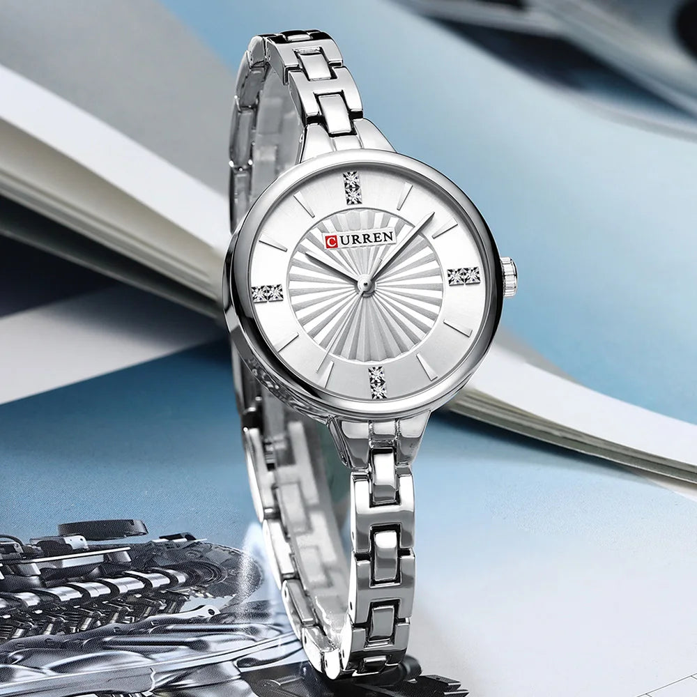 CURREN Luxury Brand Watch for Women Waterproof Diamond Elegant Ladies Watch Original Quartz Women's Watches Bracelet Gifts 2024