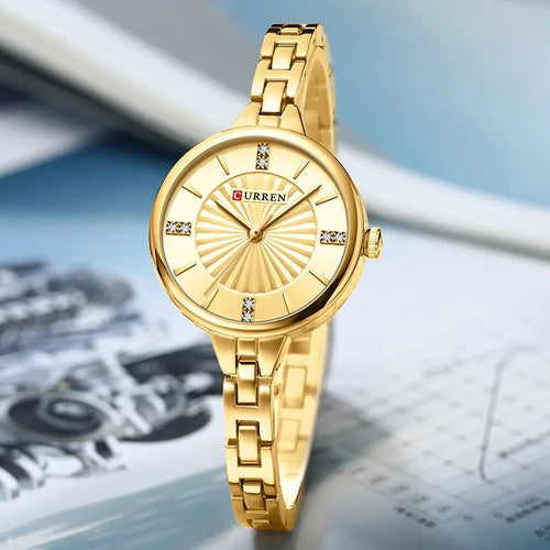 CURREN Luxury Brand Watch for Women Waterproof Diamond Elegant Ladies Watch Original Quartz Women's Watches Bracelet Gifts 2024