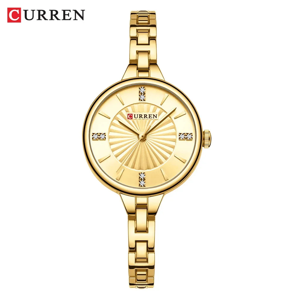CURREN Luxury Brand Watch for Women Waterproof Diamond Elegant Ladies Watch Original Quartz Women's Watches Bracelet Gifts 2024